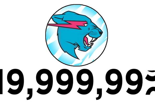 Blue thunderbolt panther logo above large bold black number 19,999,999 on white background