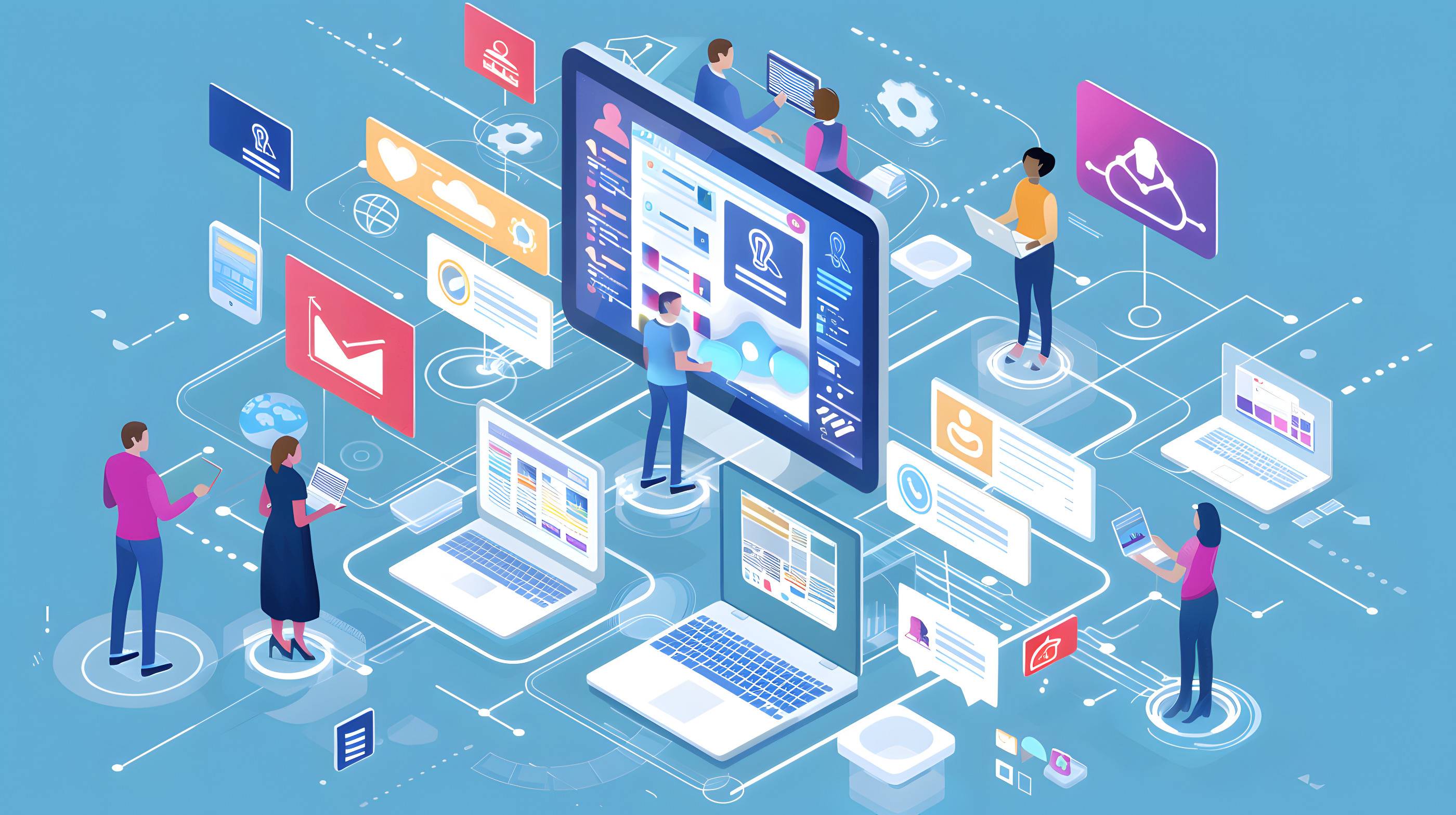Cross-platform promotion strategy showing YouTube content being shared across multiple social media platforms
