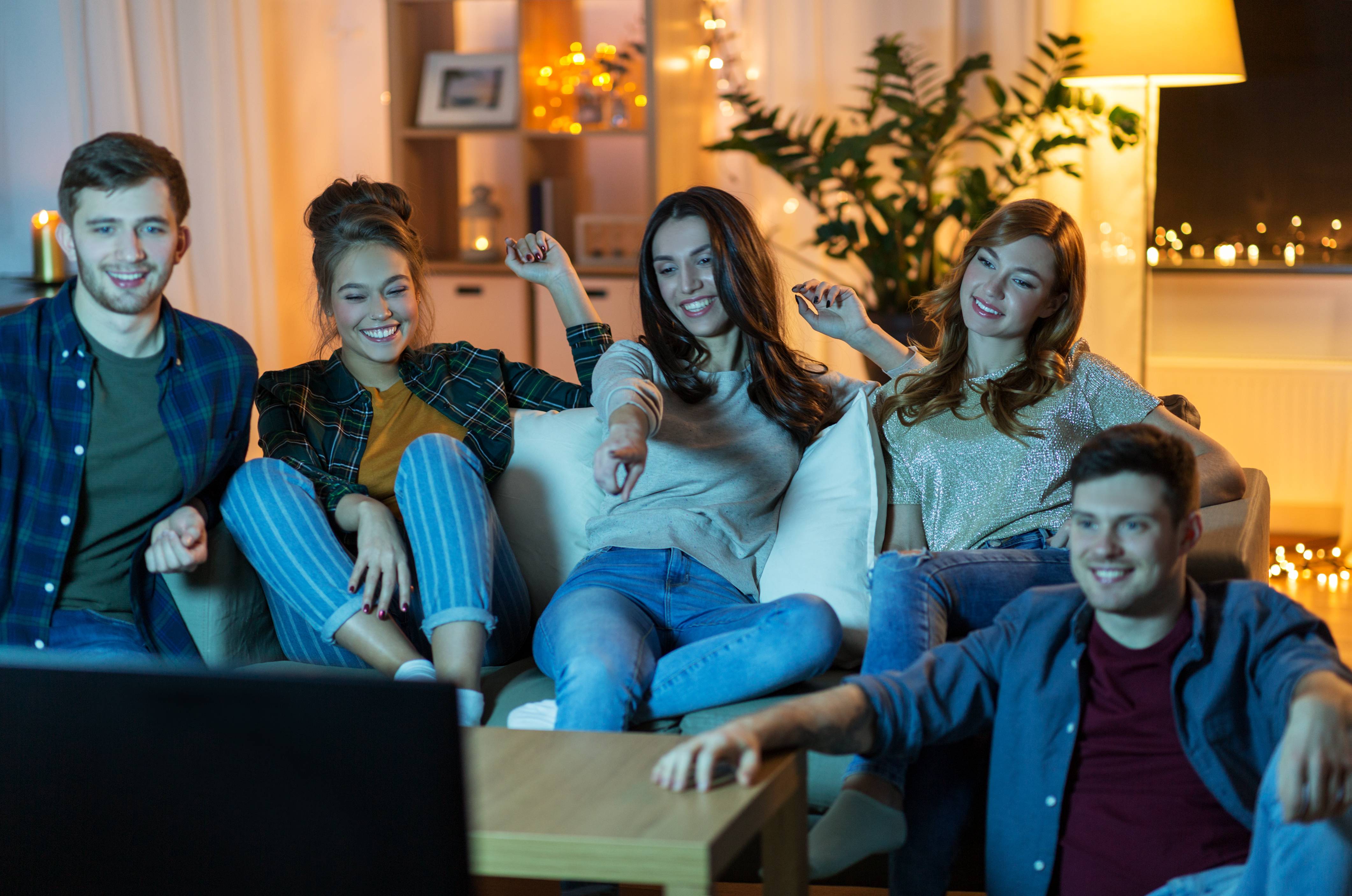 People watching TV together