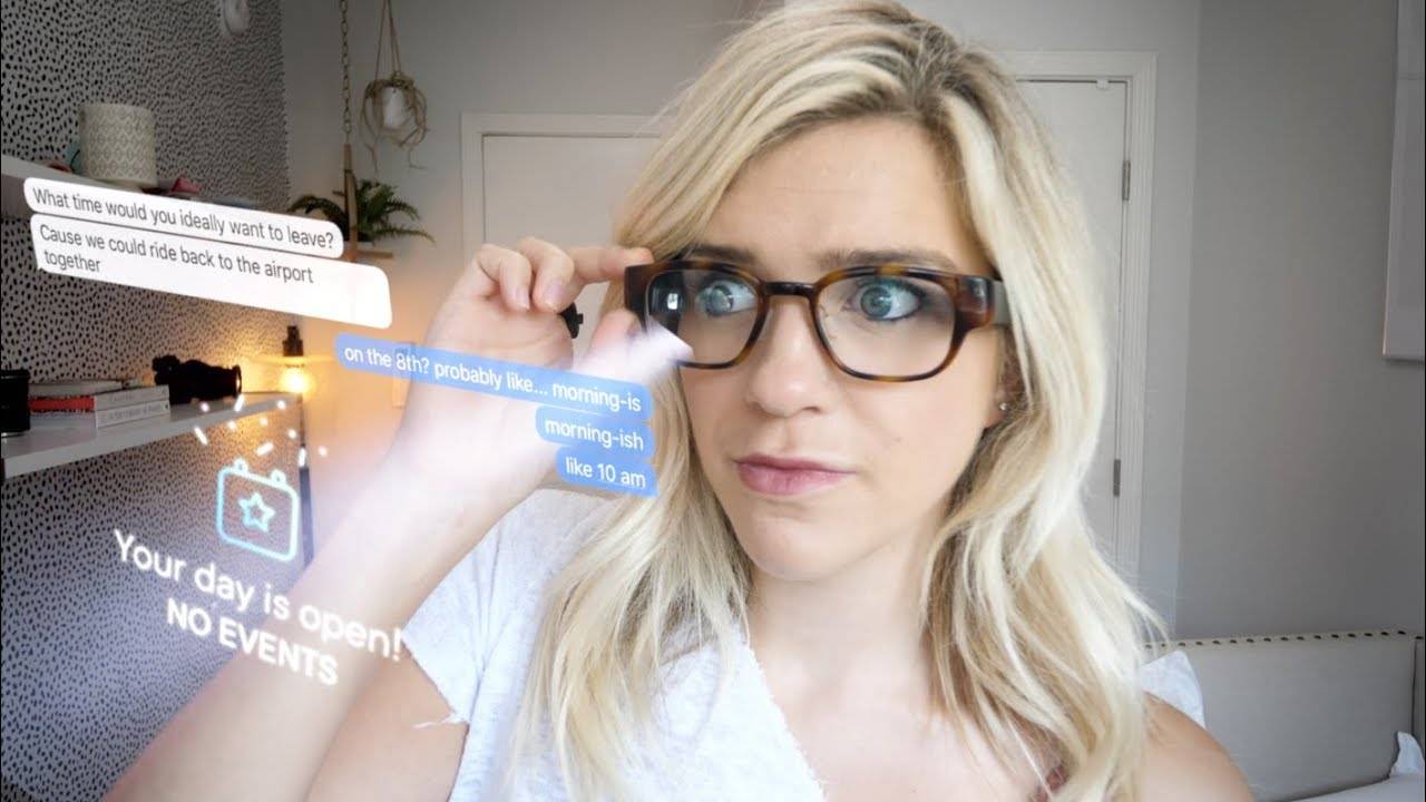 Thumbnail of a woman wearing smart glasses