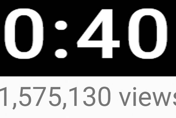 Video timestamp at 0:40 with 1,575,130 views displayed on screen