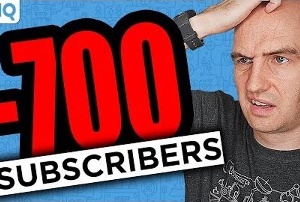 Man frustrated with losing 700 YouTube subscribers, vidIQ logo in corner.