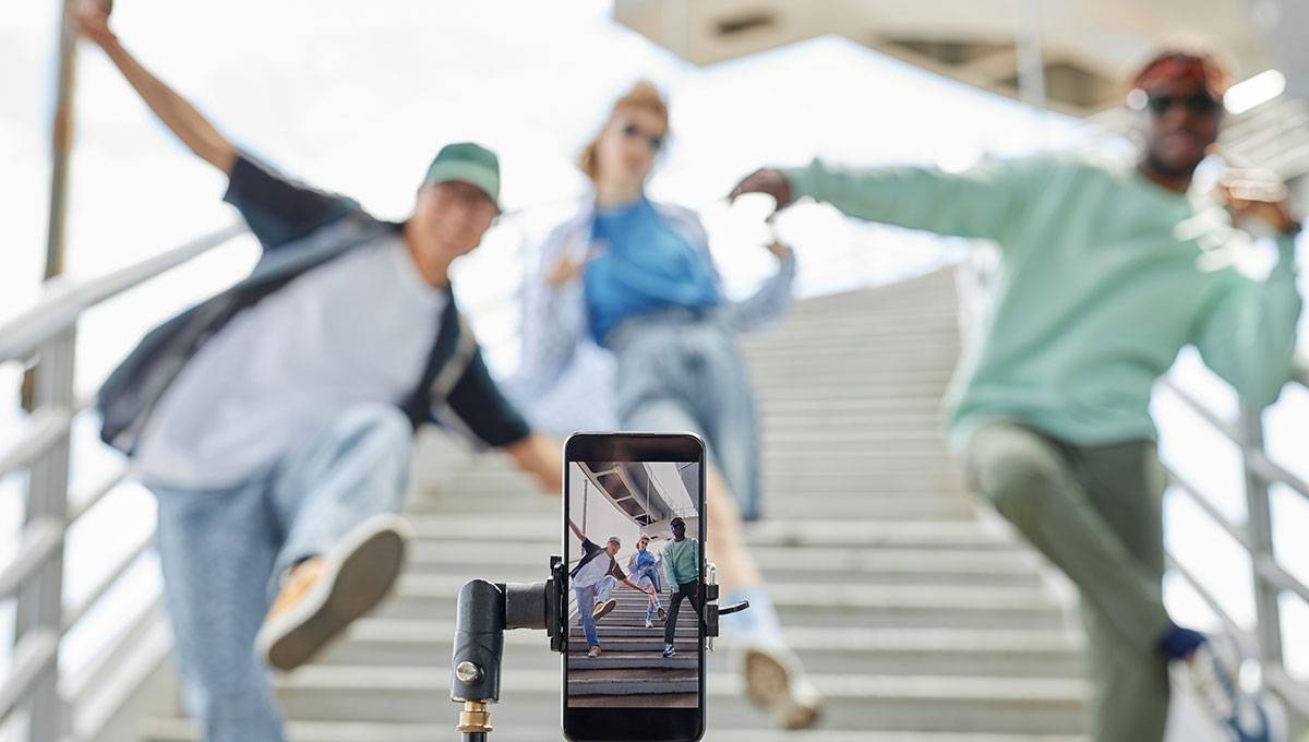 creators filming a dancing youtube short