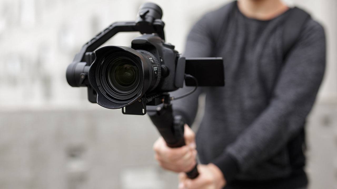 A man filming a video