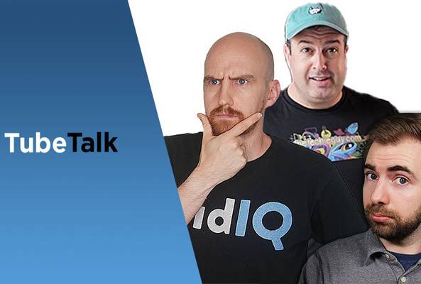 TubeTalk logo with three men promoting YouTube growth and video marketing tips.