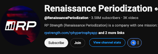 Renaissance Periodization YouTube channel