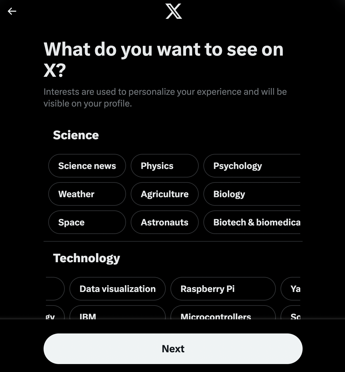 Topics to follow on X