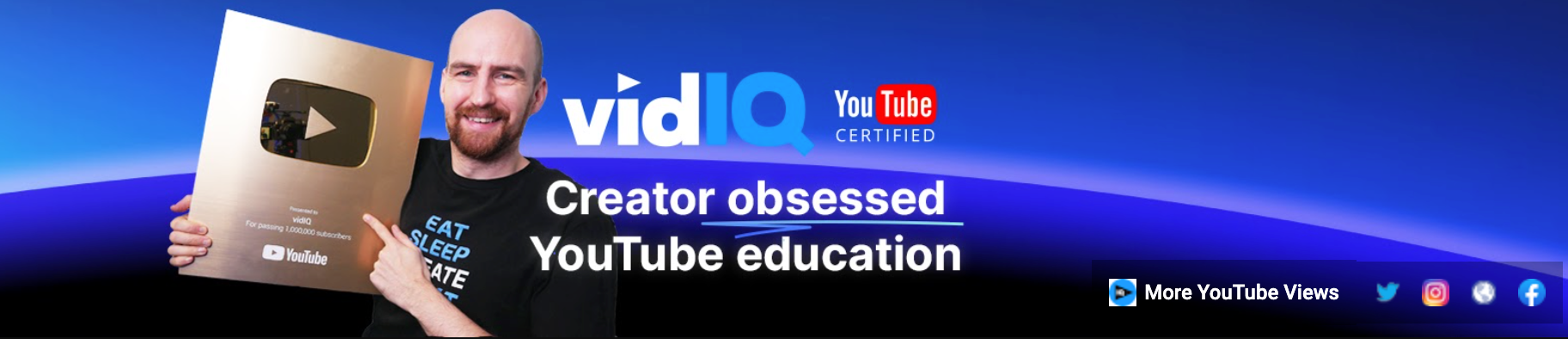 vidIQ's value proposition example for YouTube channel branding